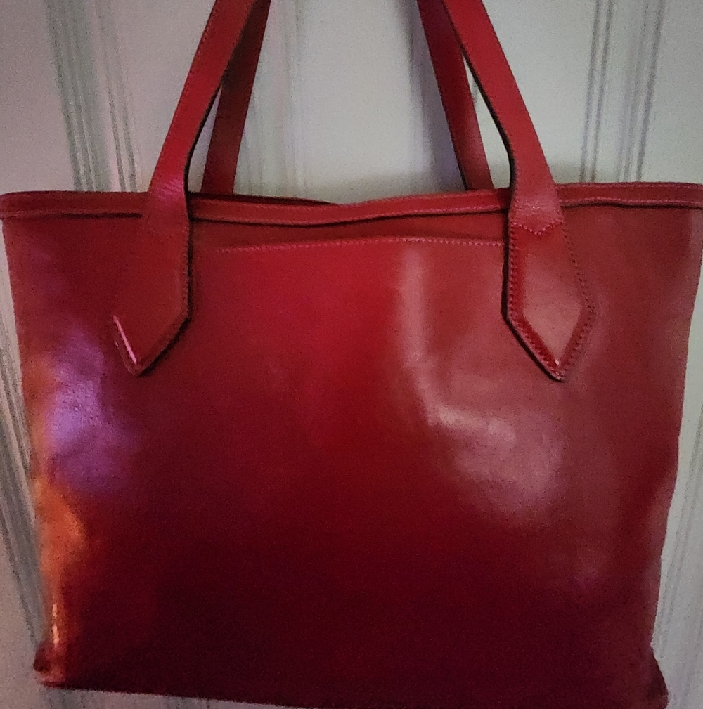 *Brahmin Spacious Raspberry Leather Bag - Picture 6 of 14